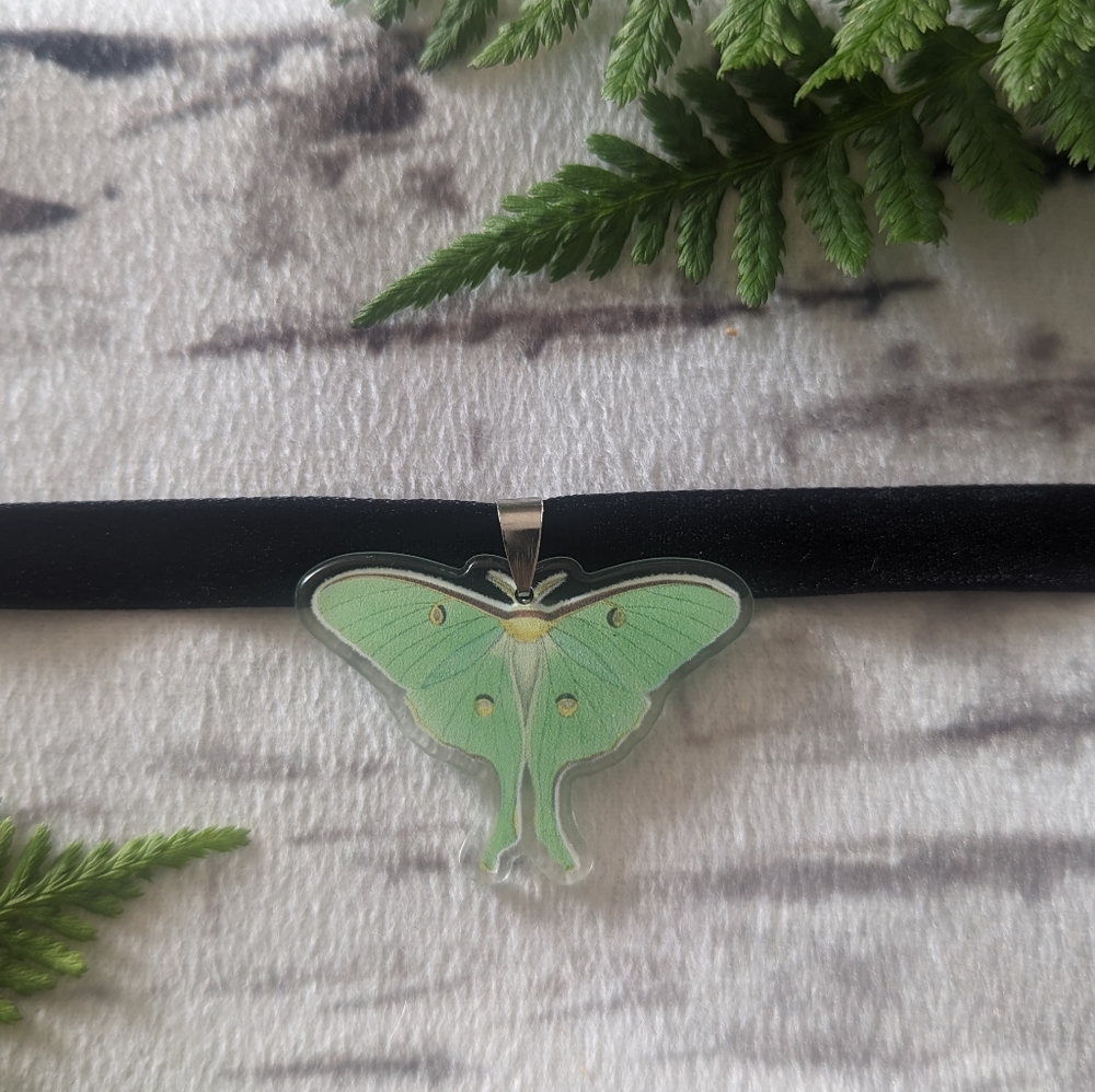 🖤 Luna Moth Choker